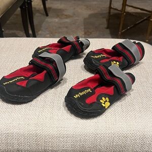 Red and Black Dog Boots